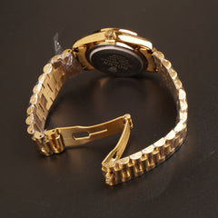 Women Chain Wrist Watch Golden White R