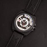 Mens Fancy Watch With Date & Time Black Strap
