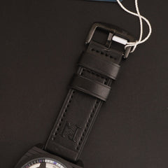 Mens Fancy Watch With Date & Time Black Strap