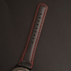 Mens Fancy Watch With Date & Time Black-Red Strap