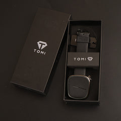 Mens Watch With Date & Time Black Strap