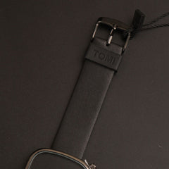 Mens Watch With Date & Time Black Strap
