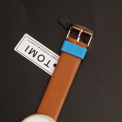 Mens Watch With Date & Time Brown Strap