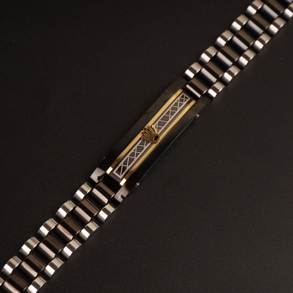 Mens Two Tone Chain Bracelets R