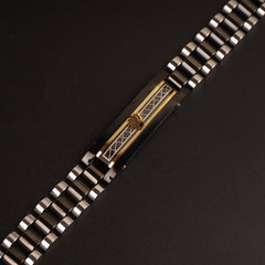 Mens Two Tone Chain Bracelets R