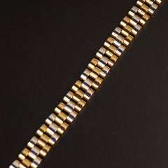 Golden Silver Chain Bracelets 10mm