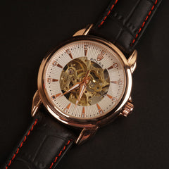 Mens Skeleton Automatic Watch R1 Black