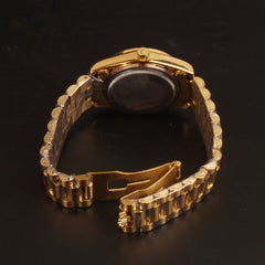 Women Chain Wrist Watch Golden White R