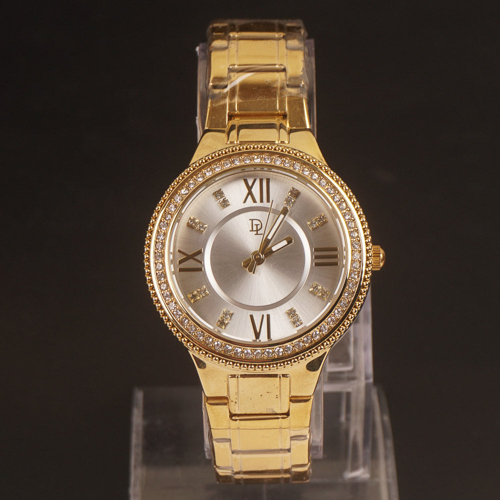 Women Chain Wrist Watch Golden DL