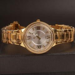 Women Chain Wrist Watch Golden DL