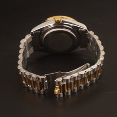 Mens Wrist Watch Two Tone Black R