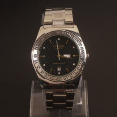 Mens Chain Writs Watch Silver Black C