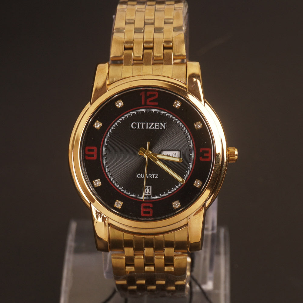Mens Chain Writs Watch Golden Black C