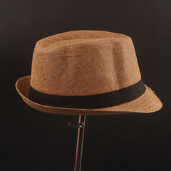 Khaki Panama Fashion Spring Summer Wide Brim Beach Hat