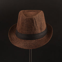 Brown Panama Fashion Spring Summer Wide Brim Beach Hat