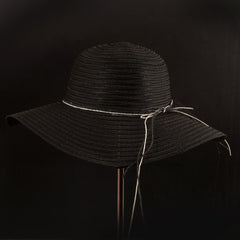 Black Cowboy Spring Summer Wide Brim Beach Hat