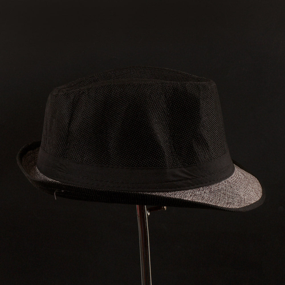 Black Grey Panama Fashion Spring Summer Wide Brim Beach Hat