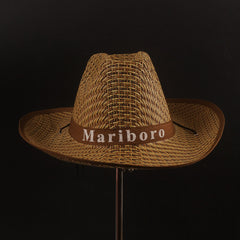 Brown Ribbon Cowboy Spring Summer Beach Hat