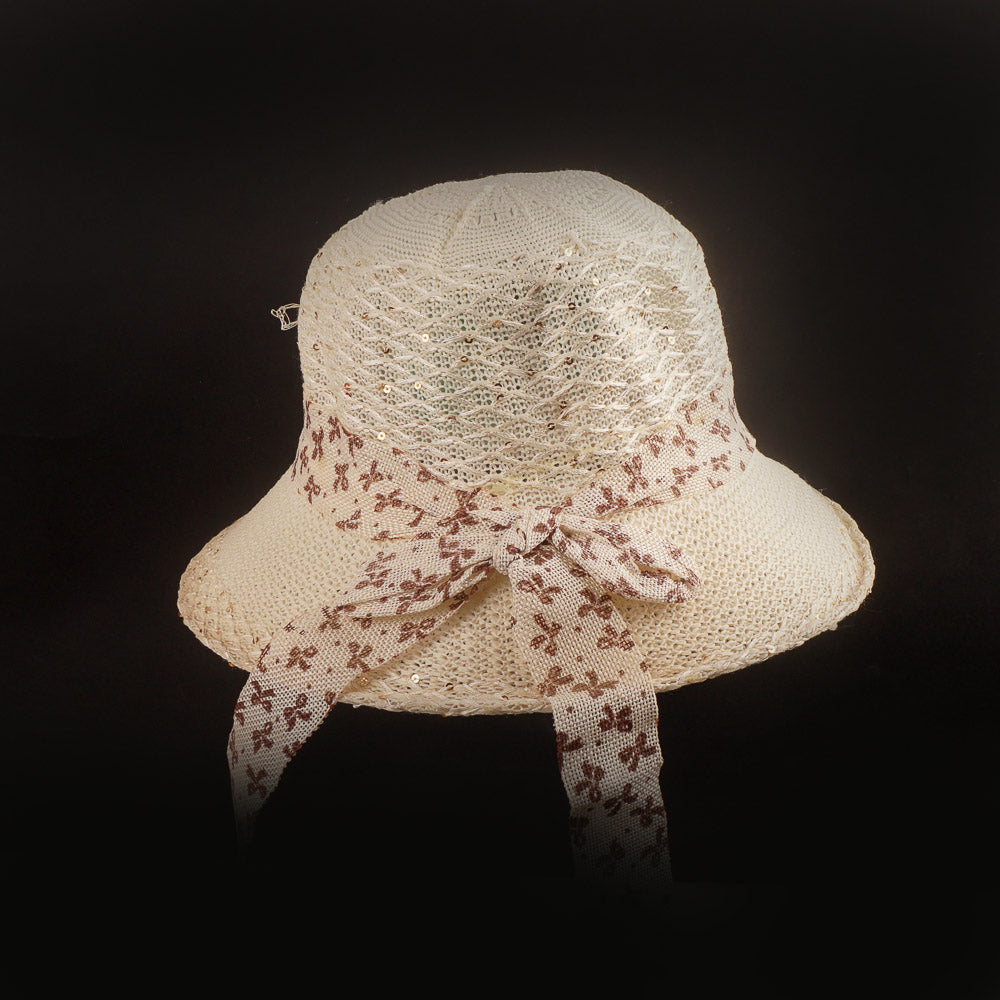 Women Hat Panamanian Style Bow Hat B