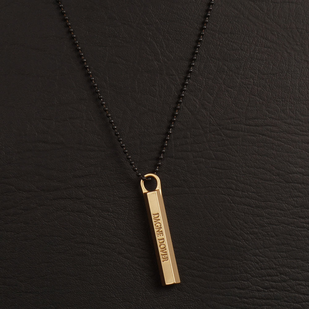 Black Chain Golden Locket Neck Casual Chain