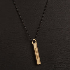 Black Chain Golden Locket Neck Casual Chain