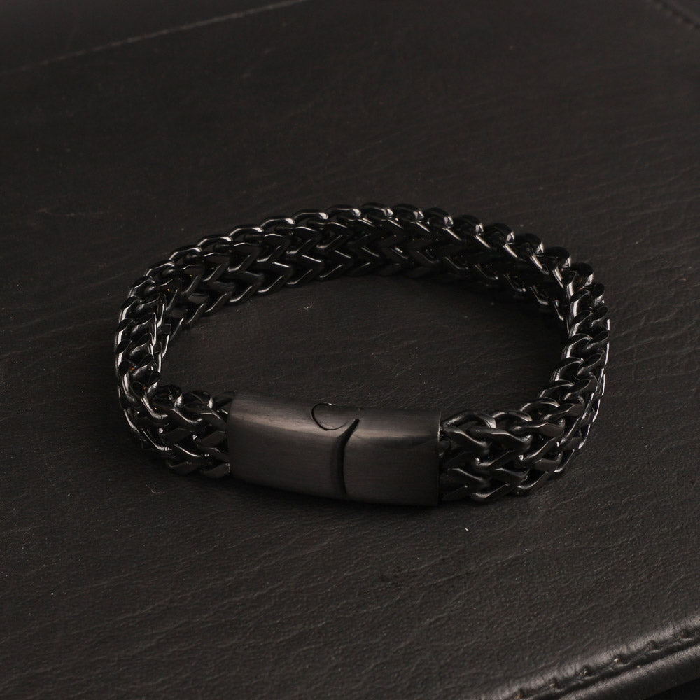 Mens Black Chain Bracelets