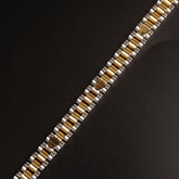 Mens Two Tone Chain Bracelets R