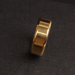 Golden Round Stainless Steel Ring