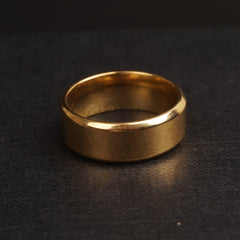 Golden Round Stainless Steel Ring
