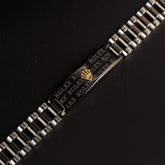 Mens Black Two Tone Chain Bracelet R
