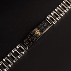 Mens Black Two Tone Chain Bracelet R