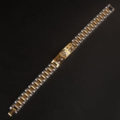 Mens Two Tone Chain Bracelet V