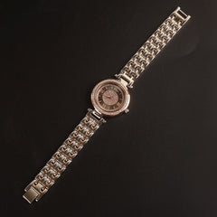 Women Chain Wrist Watch Two Tone D