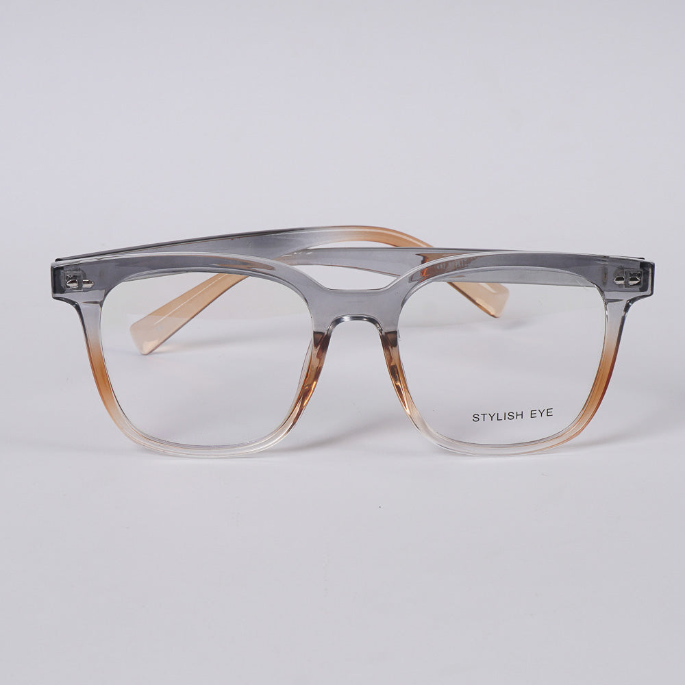 Grey Orange Shade Optical Frame