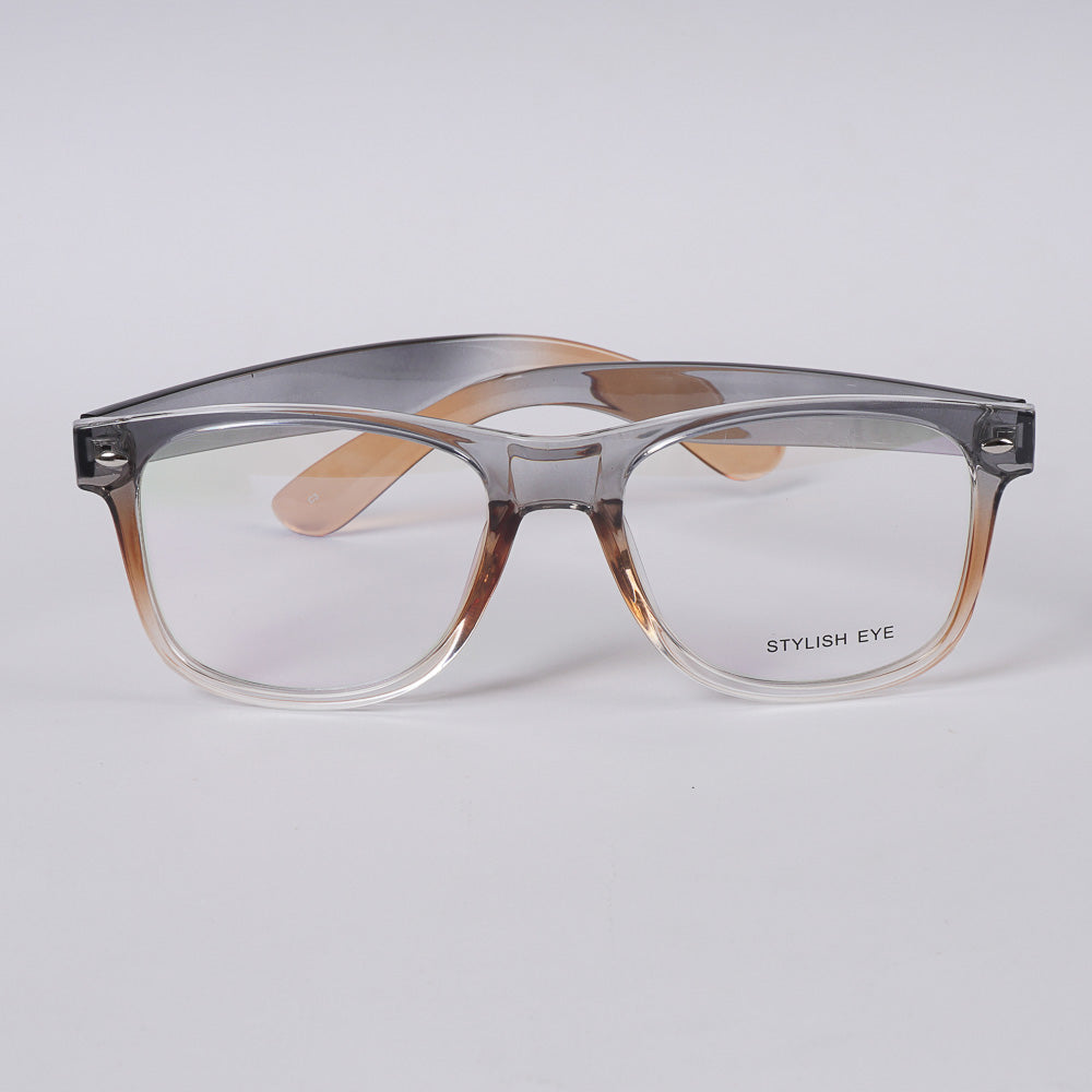Grey Orange Shade Optical Frame