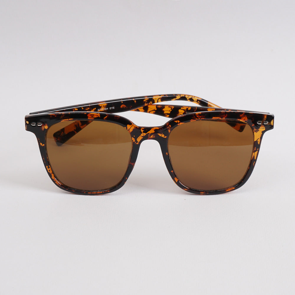 Orange Black Sunglasses with Brown Shade