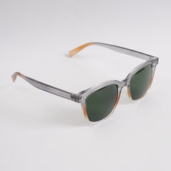 Grey Orange Sunglasses with Green Shade