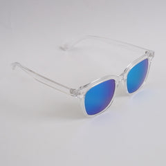 White Sunglasses with Blue Shade