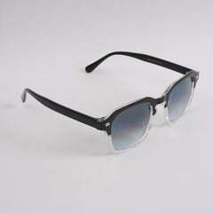 Blk White Sunglasses with Lite Blue Shade