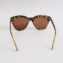 Black Orange Shade Fancy Sunglasses With Brown Shade