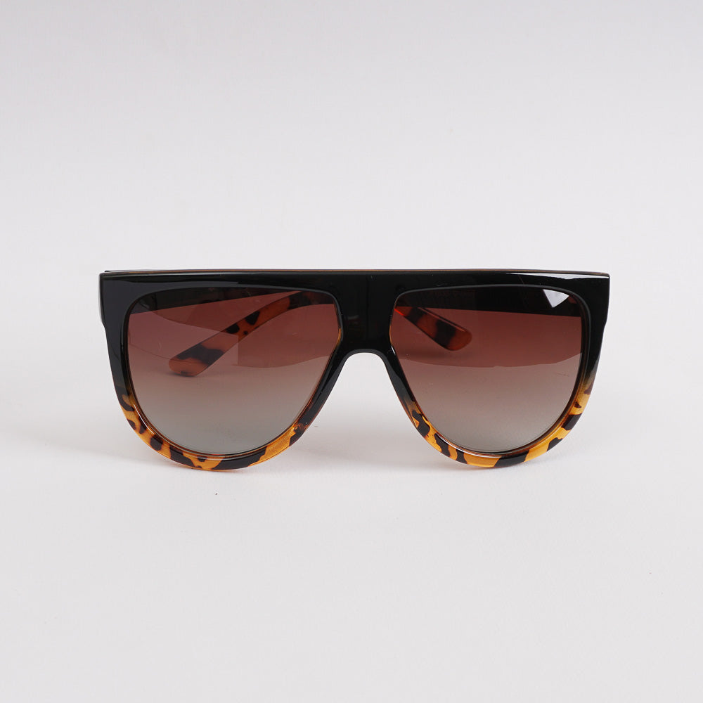 Black Orange Sunglasses with Brown Shade