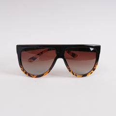 Black Orange Sunglasses with Brown Shade
