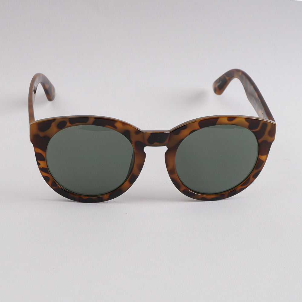 Black Beige Shade Fancy Sunglasses With Green Shade