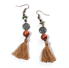 Ethnic Tassel Charm E20214 Earrings