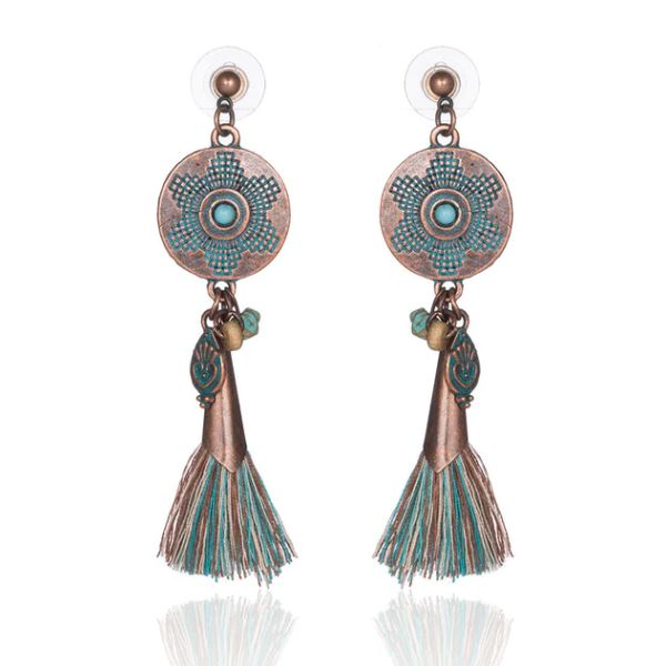Ethnic Tassel Charm E20309 Earrings