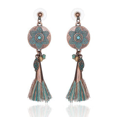 Ethnic Tassel Charm E20309 Earrings