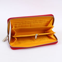 Red Zipper DJ5225 Long Wallet - Thebuyspot.com