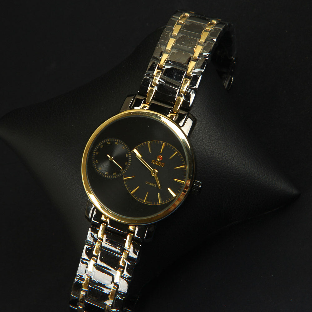 Golden Chain Wali Gents Watch Chain Golden Black Chain 1416 Men's