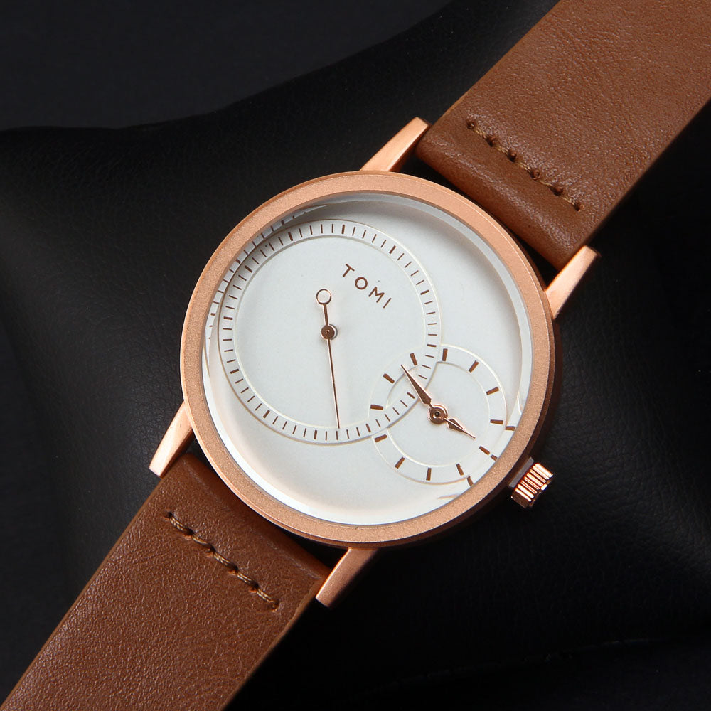 Golden Dial T1002 Men's Wrist Watch