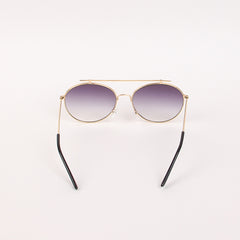 Golden Round Frame Black lens Sunglasses